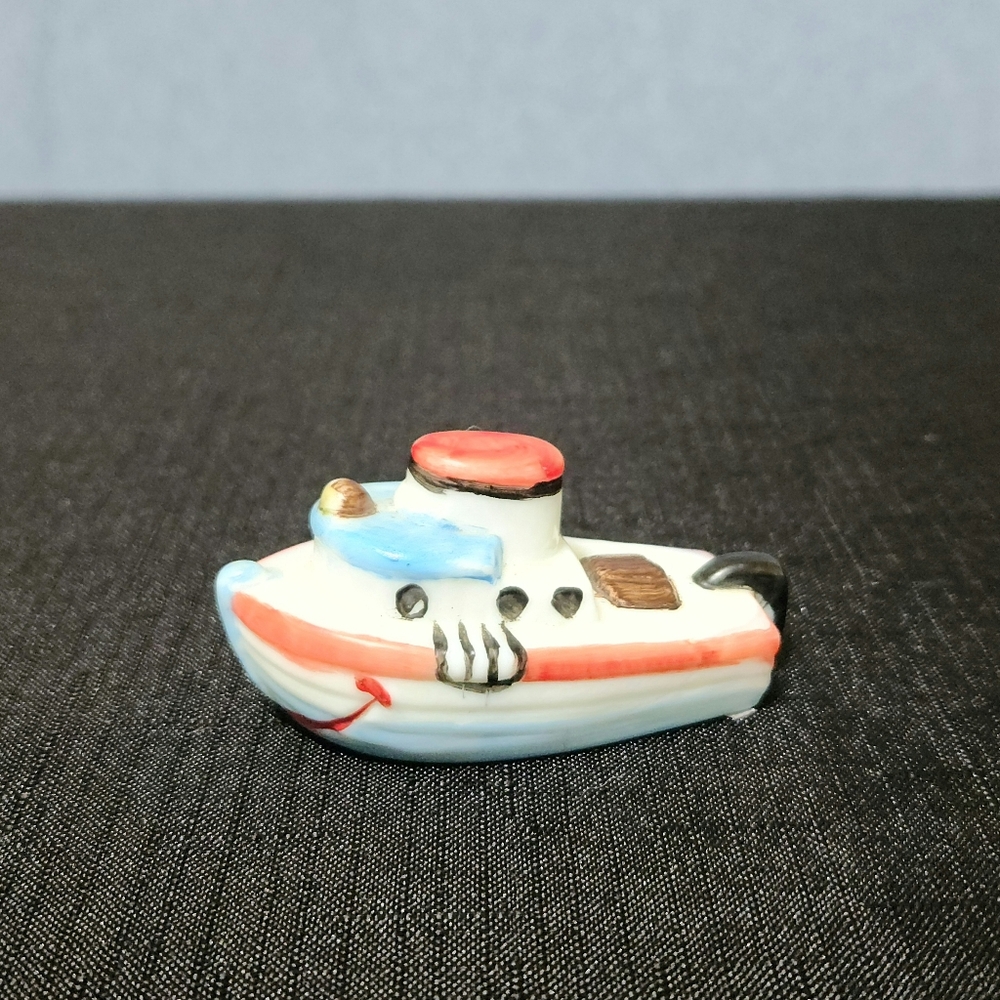 Boyd Glass Teddy the tug boat. Hand painted